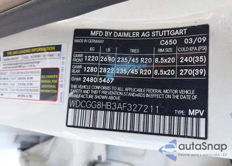 2010 Mercedes-Benz Glk 350 4Matic из США, поврежденный, VIN WDCGG8HB3AF327211